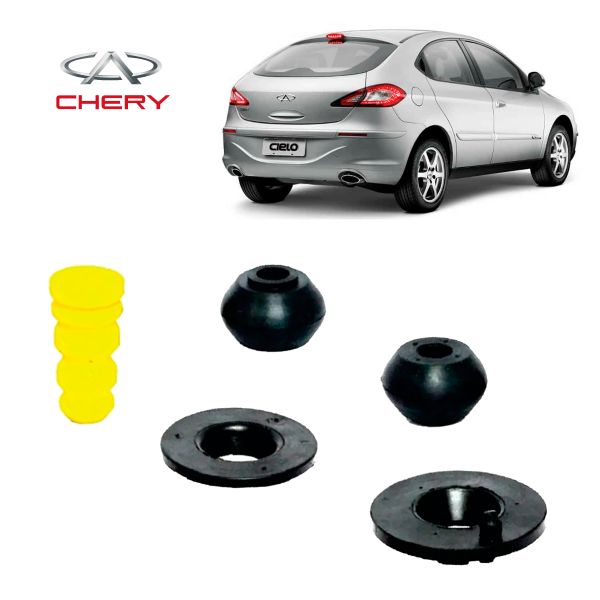 03.2.12.31297 CHERY CIELO 2010 A 2012 - Kit Batente Amortecedor Traseiro Chery Cielo