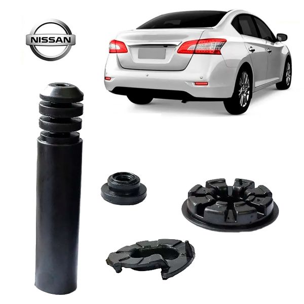 03.2.12.31358 NISSAN SENTRA - Kit Batente Coifa Calços e Bucha Amortecedor Traseiro 2014/2019