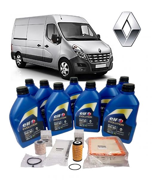 7711.732.232 RENAULT MASTER - Kit Troca De Óleo Elf 5w30 C/ Filtros Originais Master 2.3 2013 a 2020